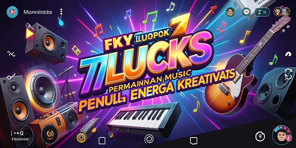Tampilan gameplay 77LUCKS yang menarik saat bermain musik.