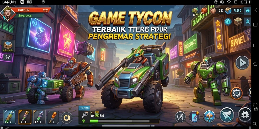 Tangkapan layar utama game BARU01 menampilkan pengelolaan perusahaan yang menarik.