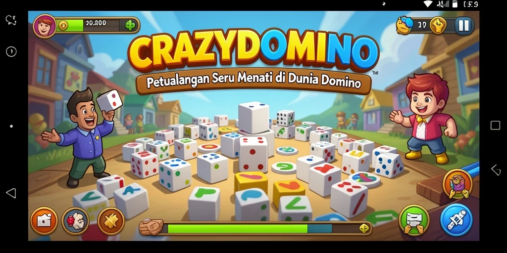 Tampilan menarik dari gameplay seru di <strong>CRAZYDOMINO</strong>.