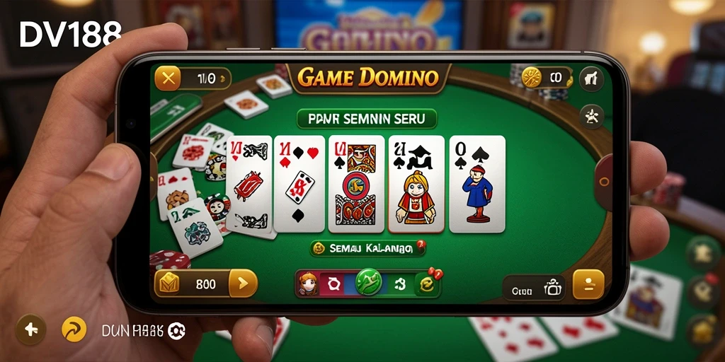 Tampilan utama gameplay Domino yang seru dan menantang.