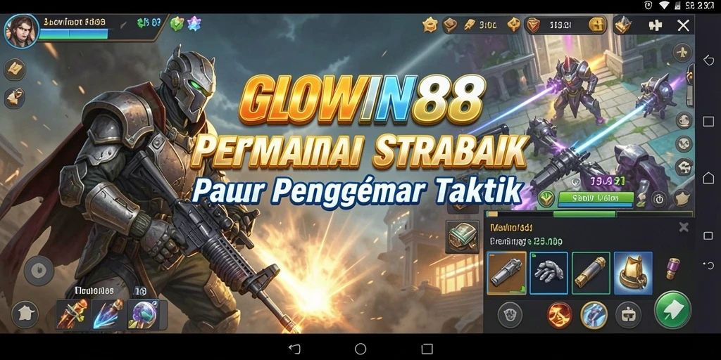 Tampilan gameplay <strong>GLOWIN88</strong> yang menegangkan dan penuh strategi.