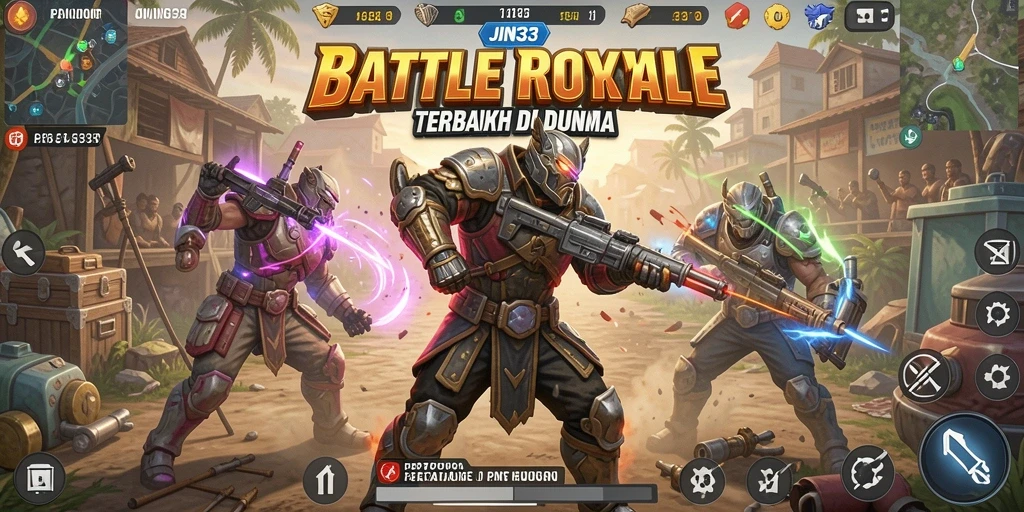 Menampilkan aksi seru di arena pertempuran JIN33