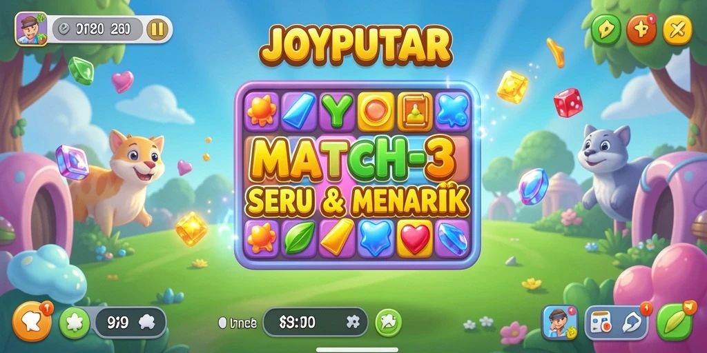 Tampilan gameplay seru dari JOYPUTAR yang penuh warna.