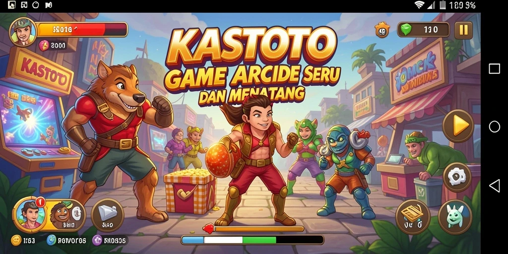 Screenshot gameplay KASTOTO yang menampilkan aksi seru dalam game Arcade.