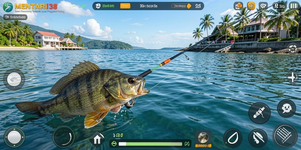 Screenshot gameplay MENTARI138 menampilkan aksi menarik saat memancing dengan grafis memukau.