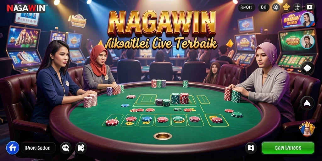 Tampilan gameplay Live Casino yang seru dan interaktif di NAGAWIN.