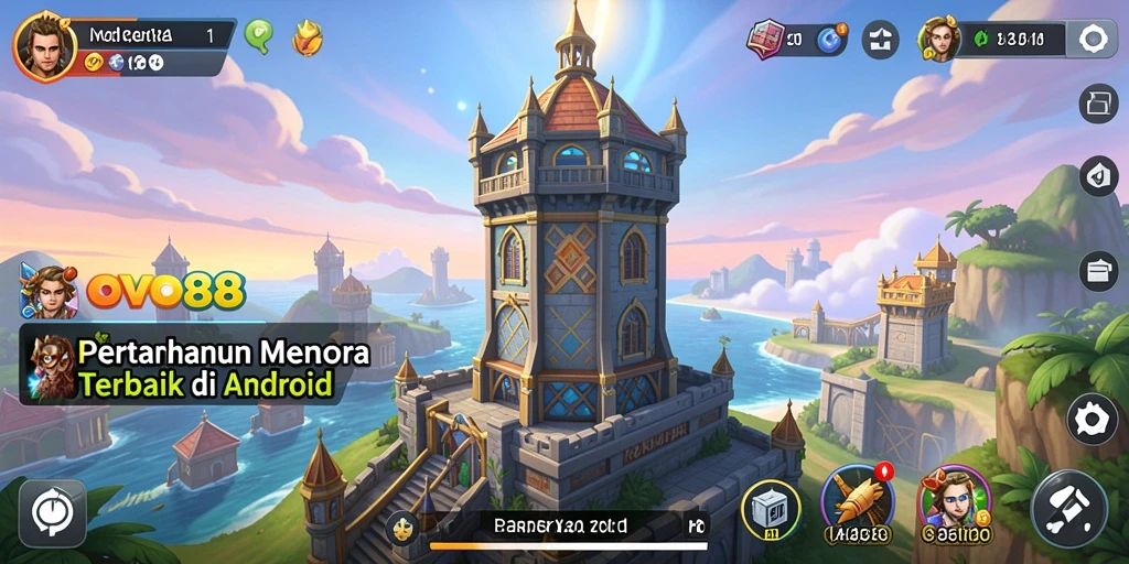 Tampilkan gameplay mendebarkan OVO88 dalam aksi Tower Defense.