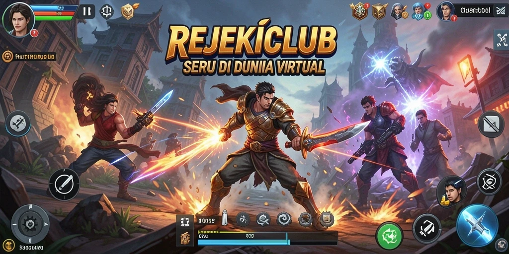 Tampilan dinamis dari pertarungan seru di REJEKICLUB.
