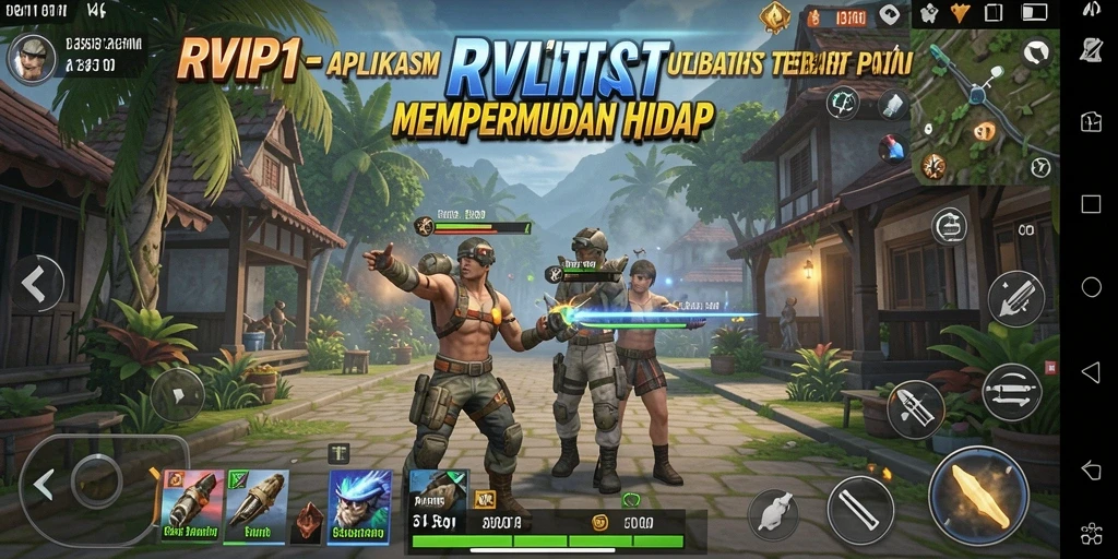Tampilan utama RVIP1 dengan fitur-fitur utilitas yang membantu