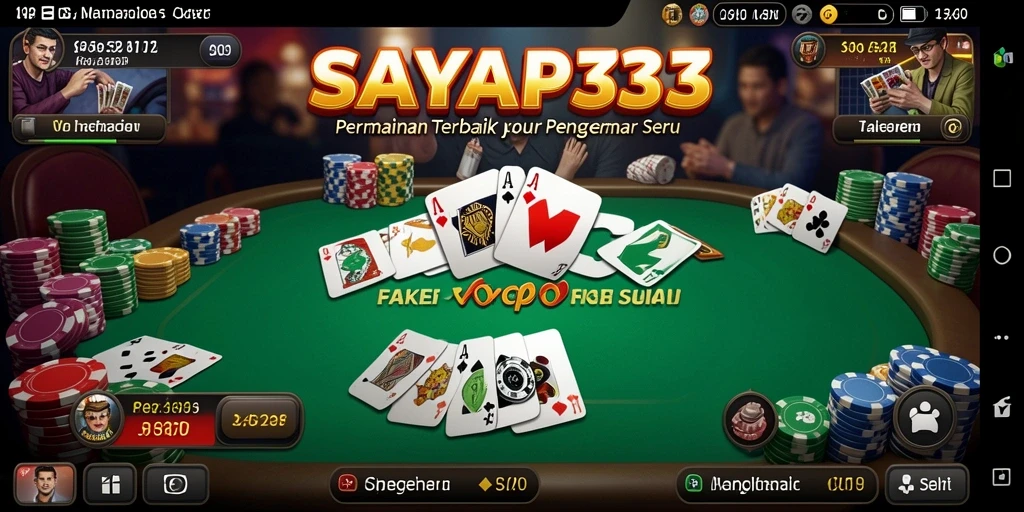 Screenshot menunjukkan pemain yang asyik bermain Poker di SAYAP33.