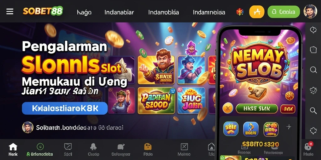 Tampilan gameplay SLOT yang memukau dan penuh warna di SOBET88.