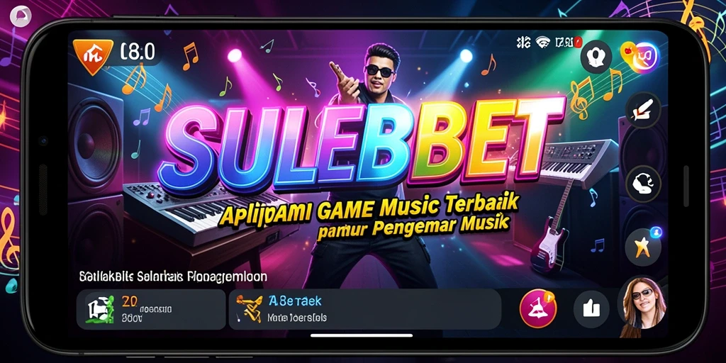 Screenshot SULEBET menunjukkan pengguna menikmati interaksi musik dengan gembira.