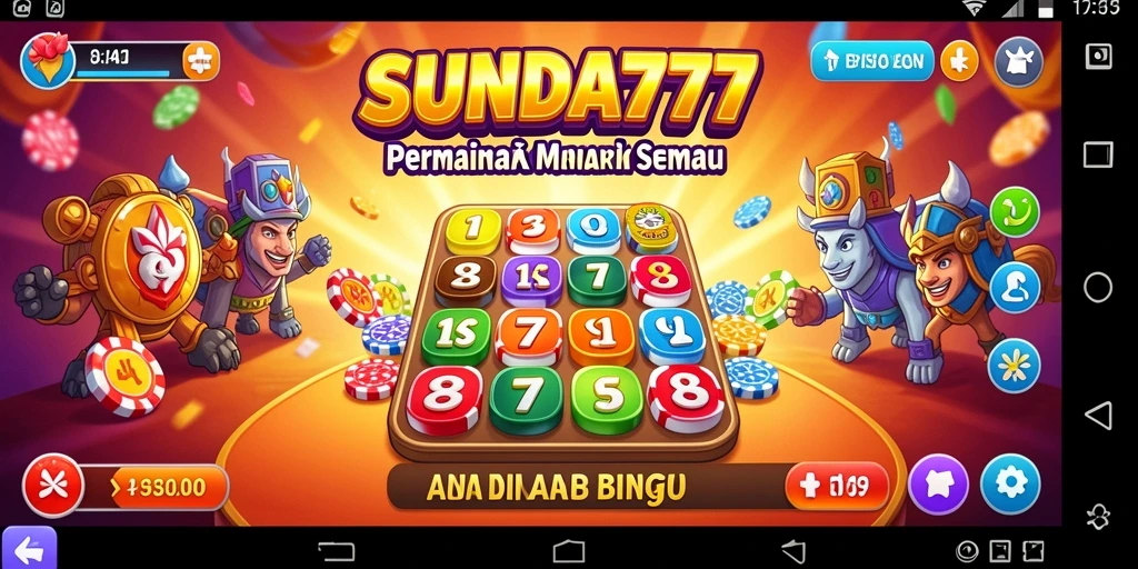 Tampilan permainan Bingo yang menarik dan seru di SUNDA777.