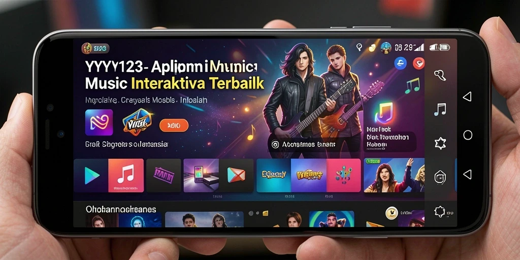 Screenshot YY123 menunjukkan gameplay musik yang seru dan interaktif.